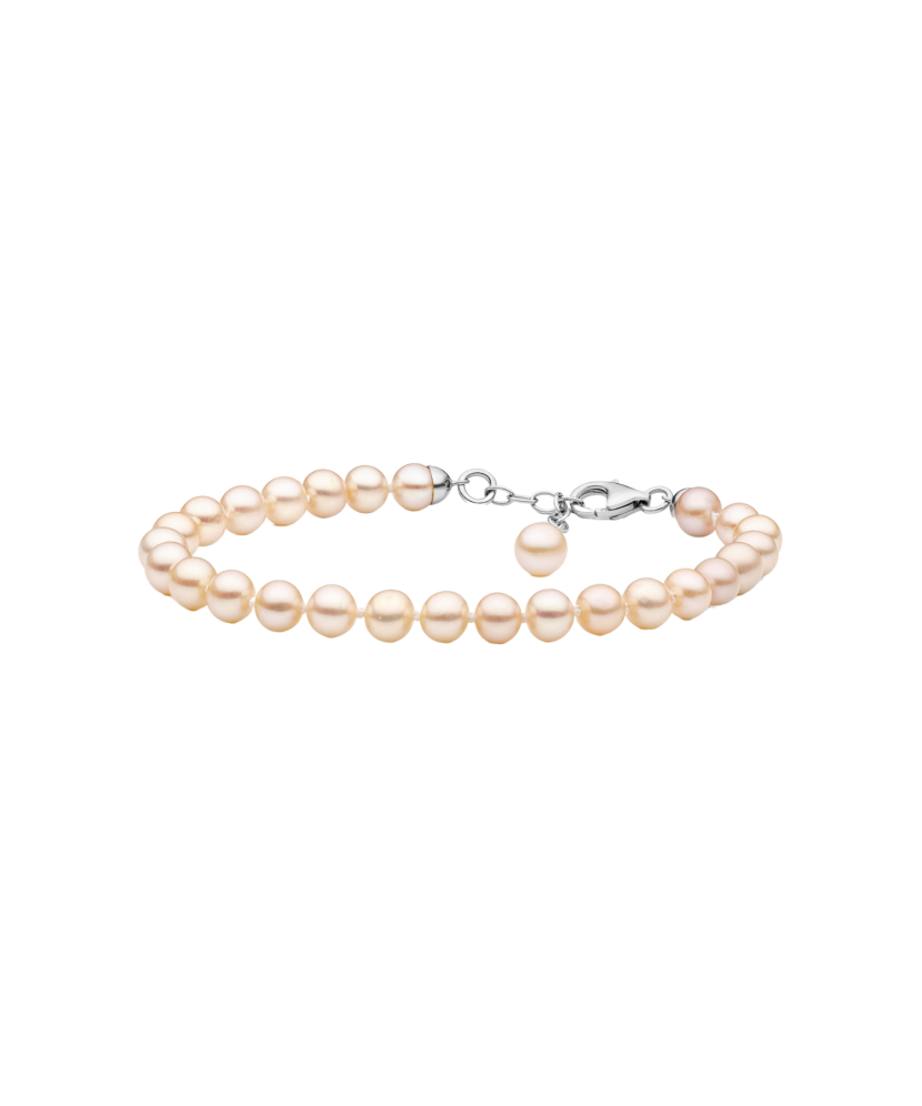 Pearl bracelet with silver