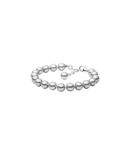 Pearl bracelet with silver