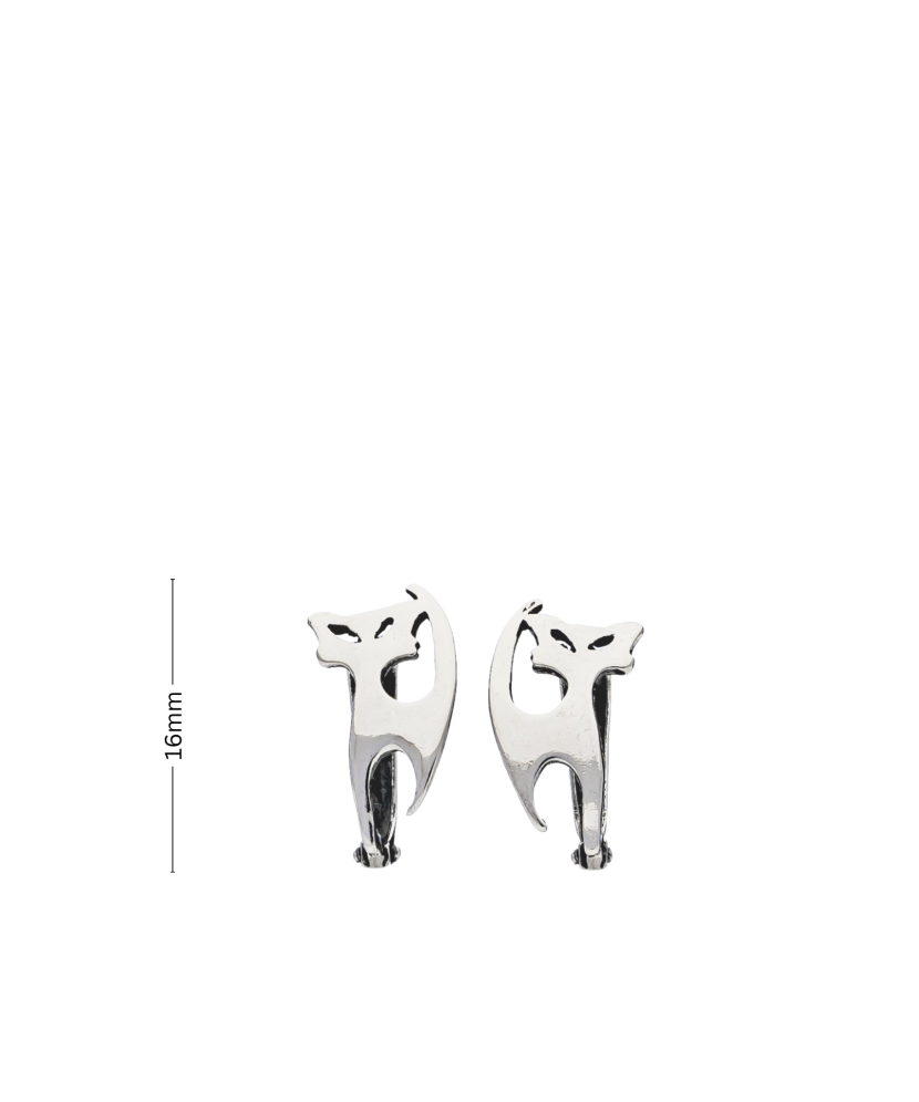 Sterling silver earrings "cat"