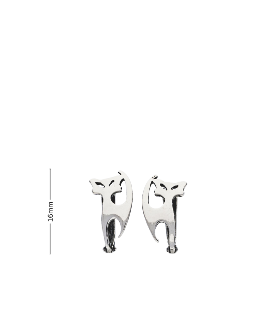 Sterling silver earrings "cat"