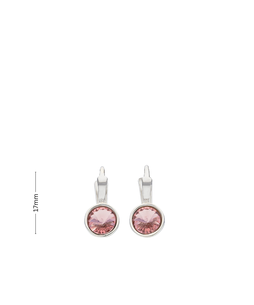 Sterling silver earrings with crystals