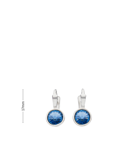 Sterling silver earrings with crystals