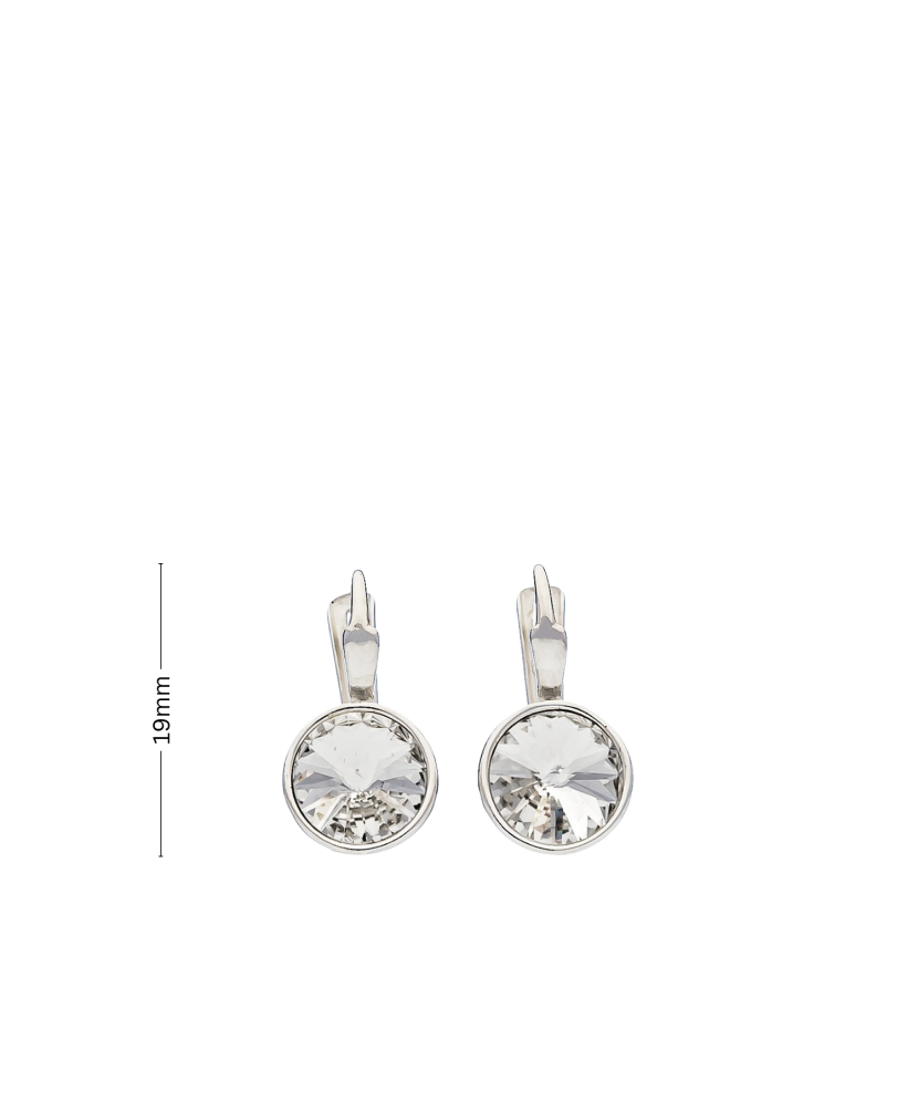 Sterling silver earrings with crystals