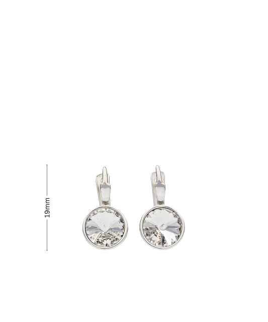 Sterling silver earrings with crystals