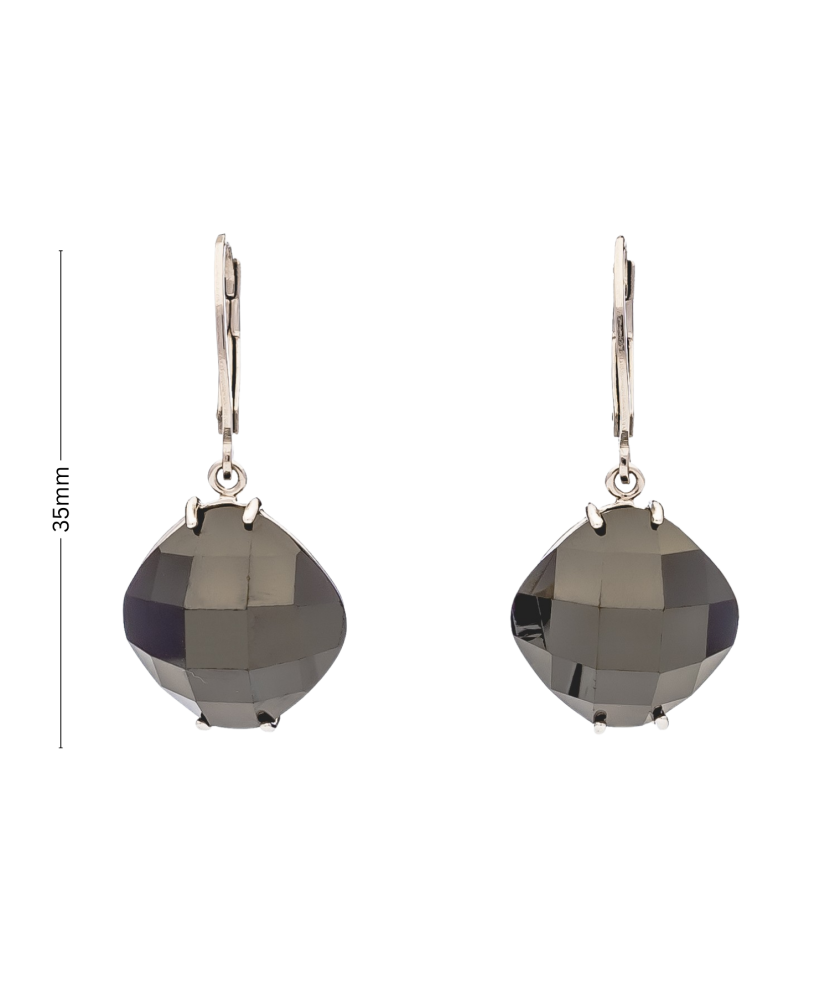 Sterling silver earrings with zircons