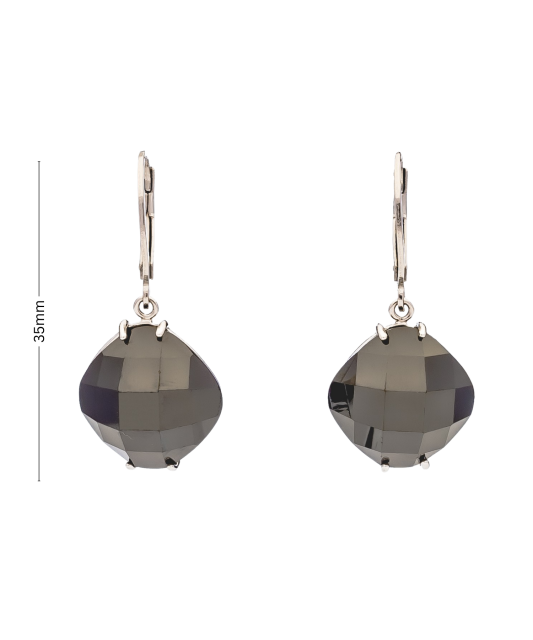 Sterling silver earrings with zircons