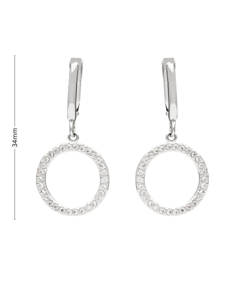 Sterling silver earrings with zircons