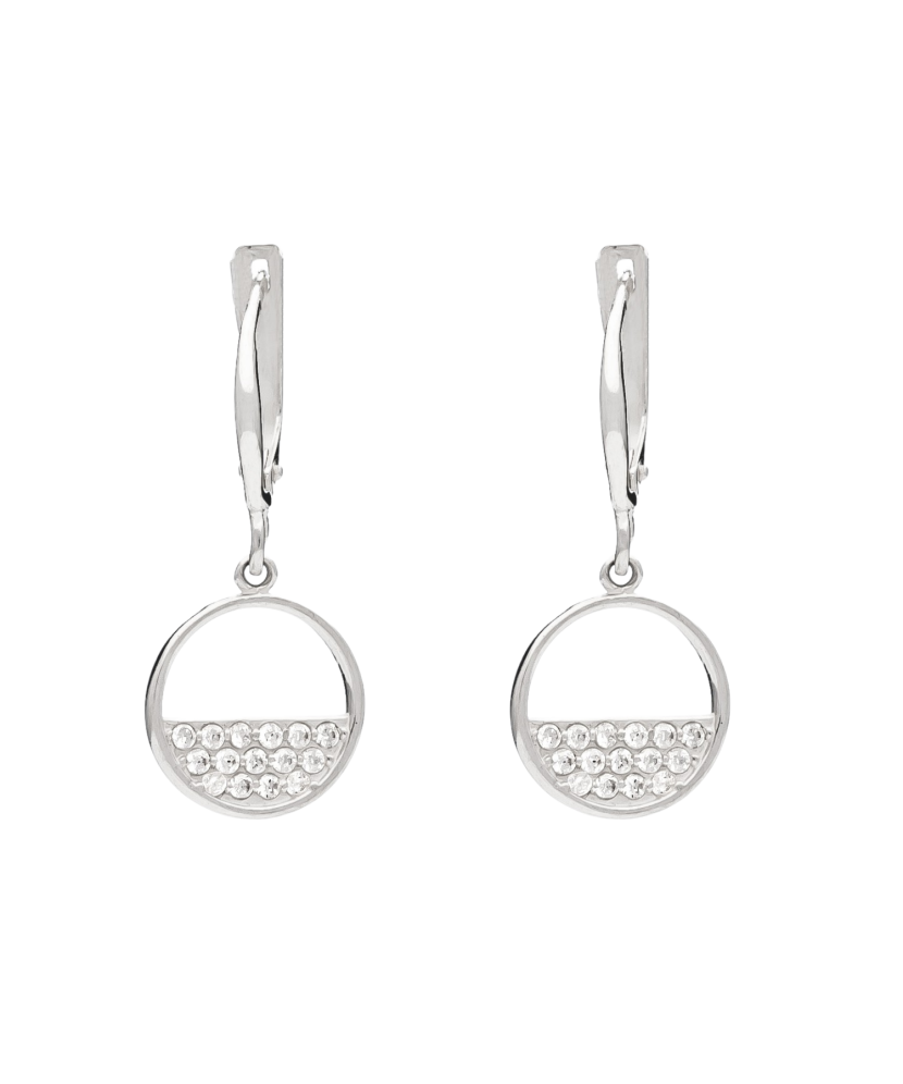 Sterling silver earrings with zircons