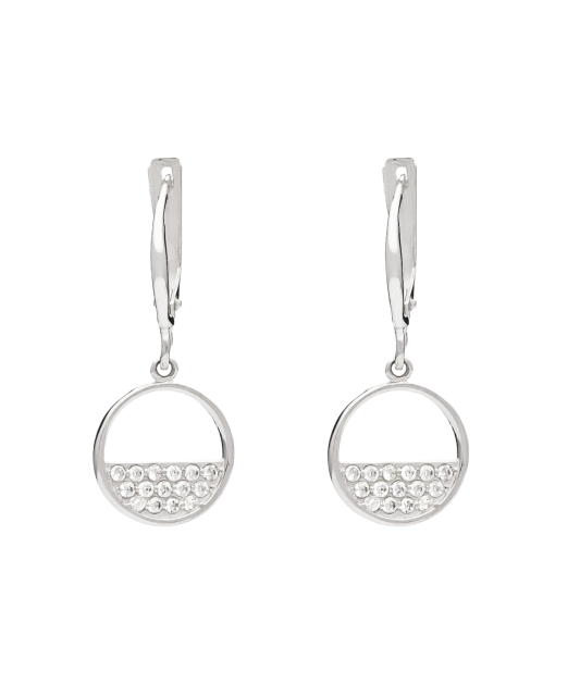 Sterling silver earrings with zircons