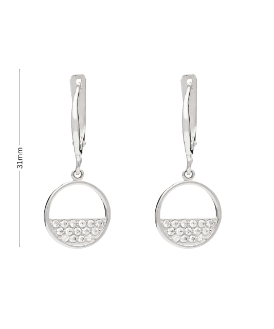 Sterling silver earrings with zircons