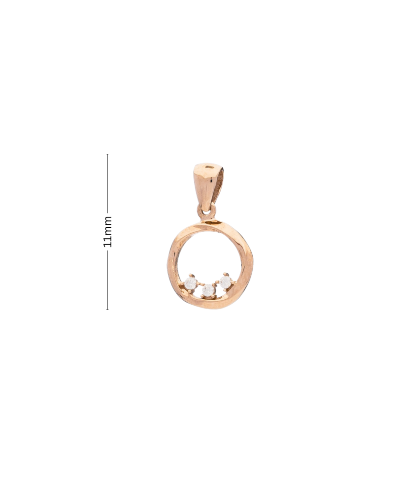 Gold pendant with zircons