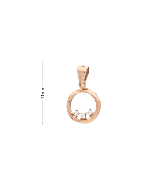 Gold pendant with zircons