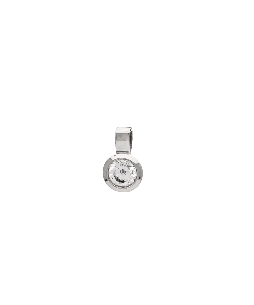 White gold pendant with zirconium