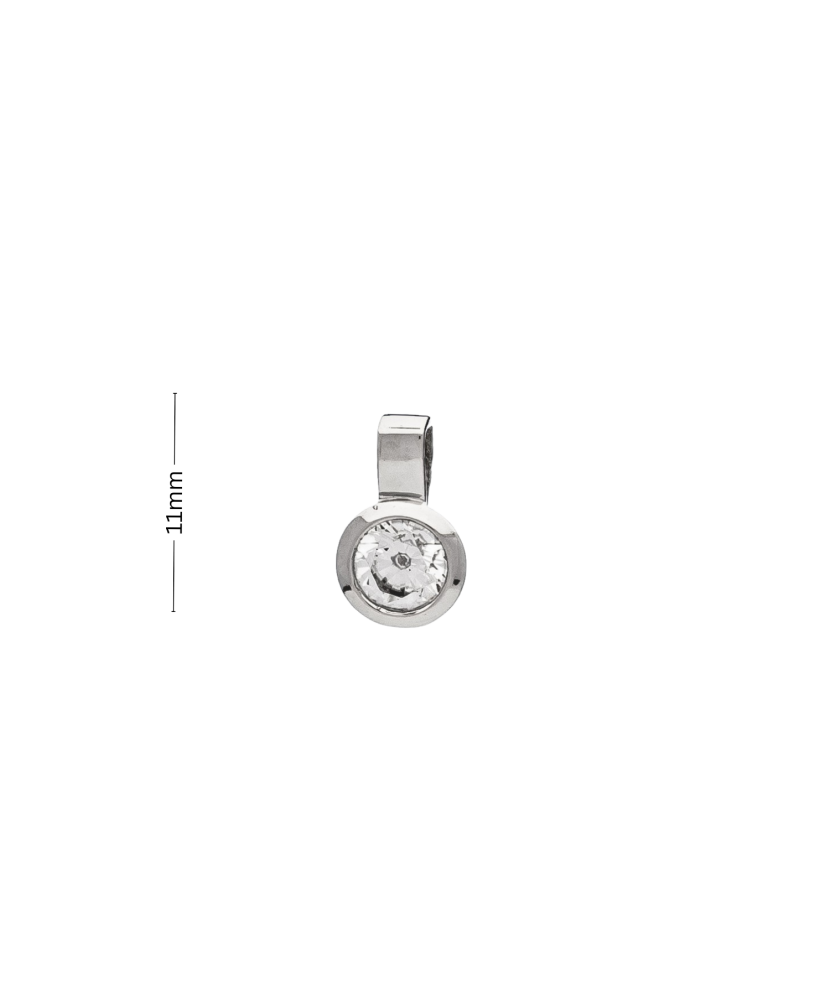 White gold pendant with zirconium 2