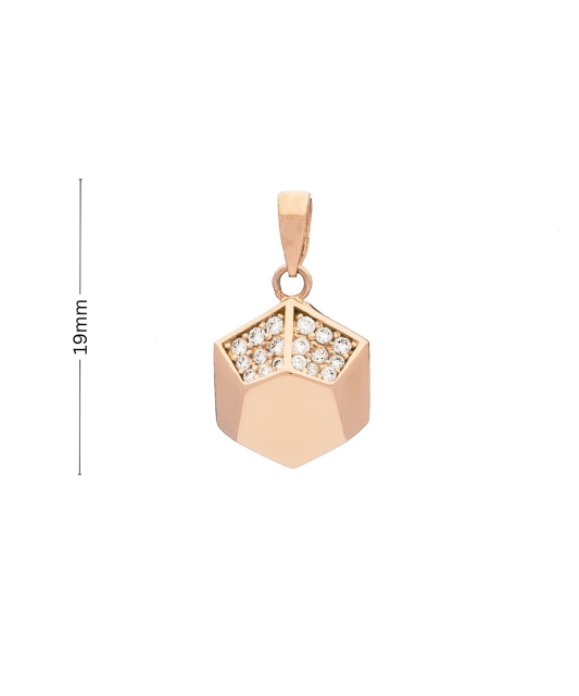 Gold pendant with zircons