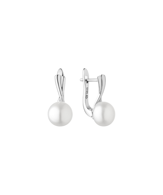 Sterling silver earrings with pearls