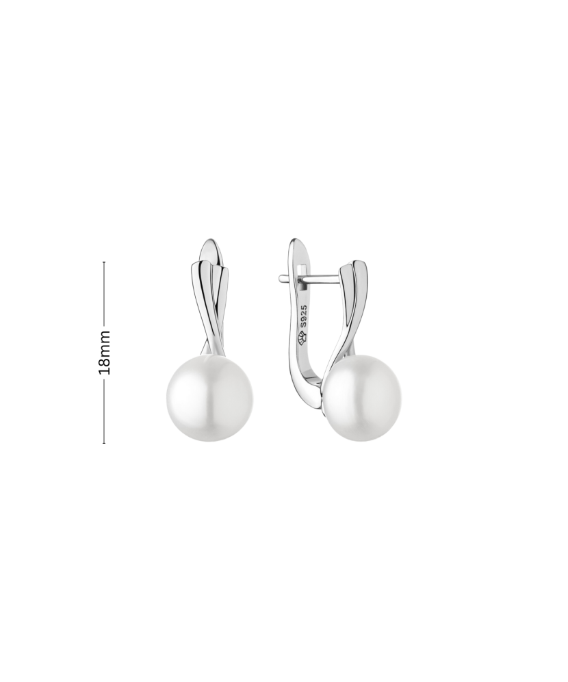 Sterling silver earrings with pearls