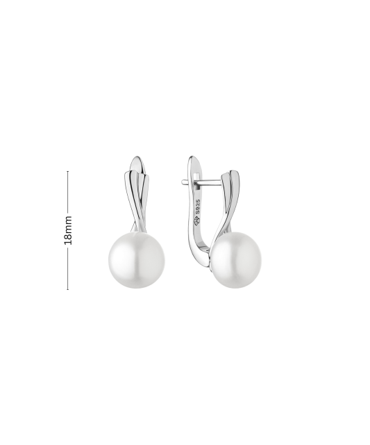 Sterling silver earrings with pearls