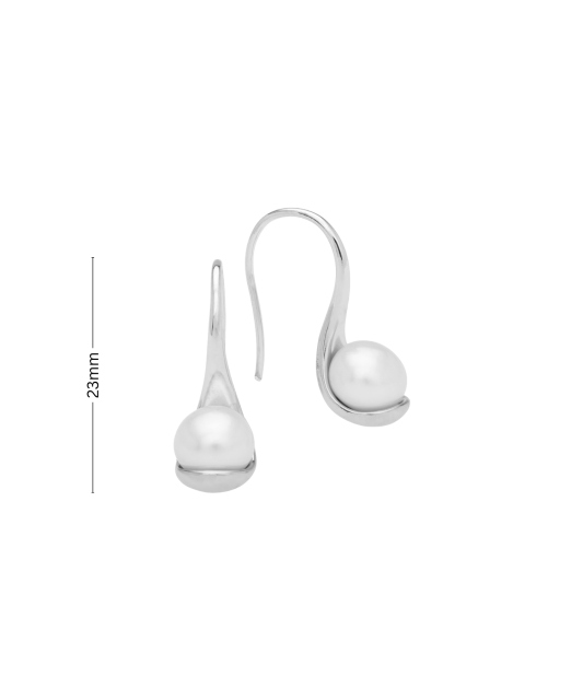 Sidabriniai auskarai Su Perlais  - Goldinga