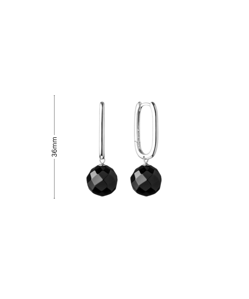 Sterling silver earrings with onyx