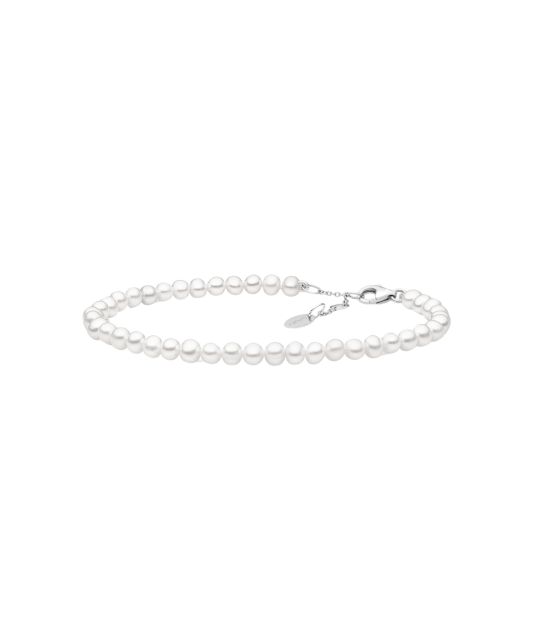 Pearl bracelet with silver