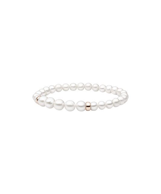 Pearl bracelet with silver gilt