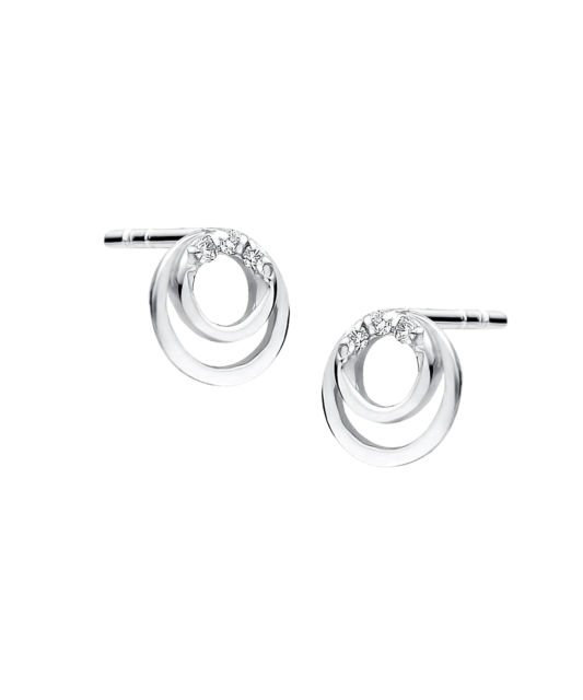 White gold earrings with diamonds