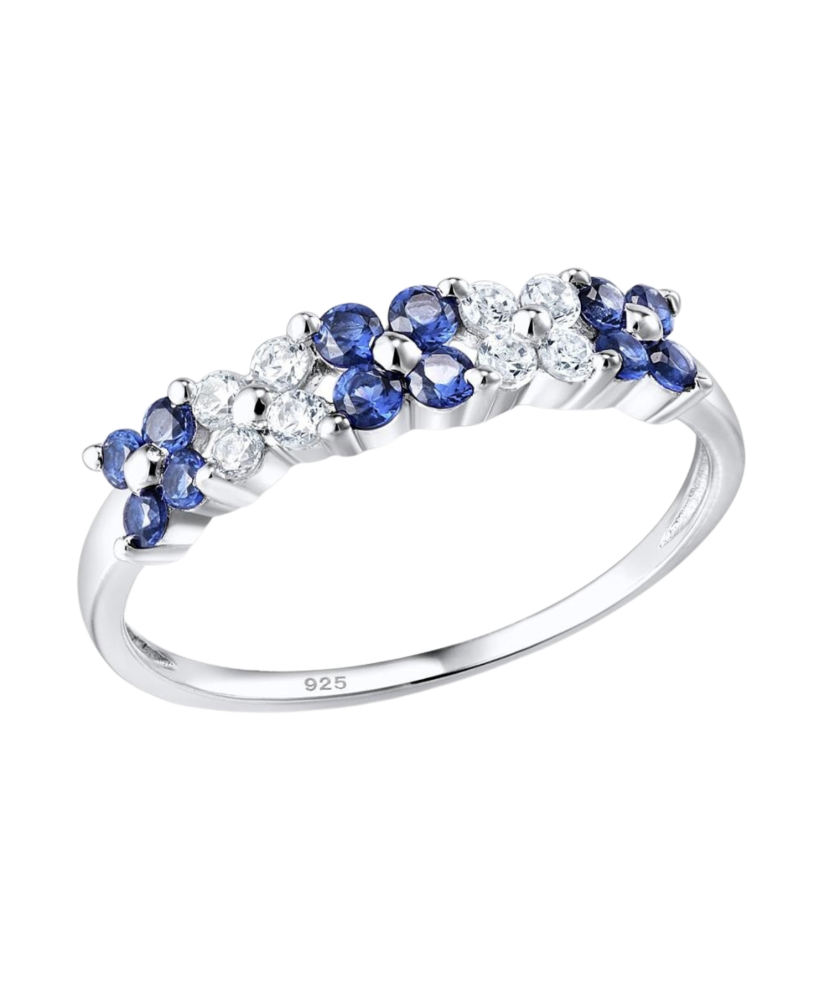 Sterling silver ring with zircons