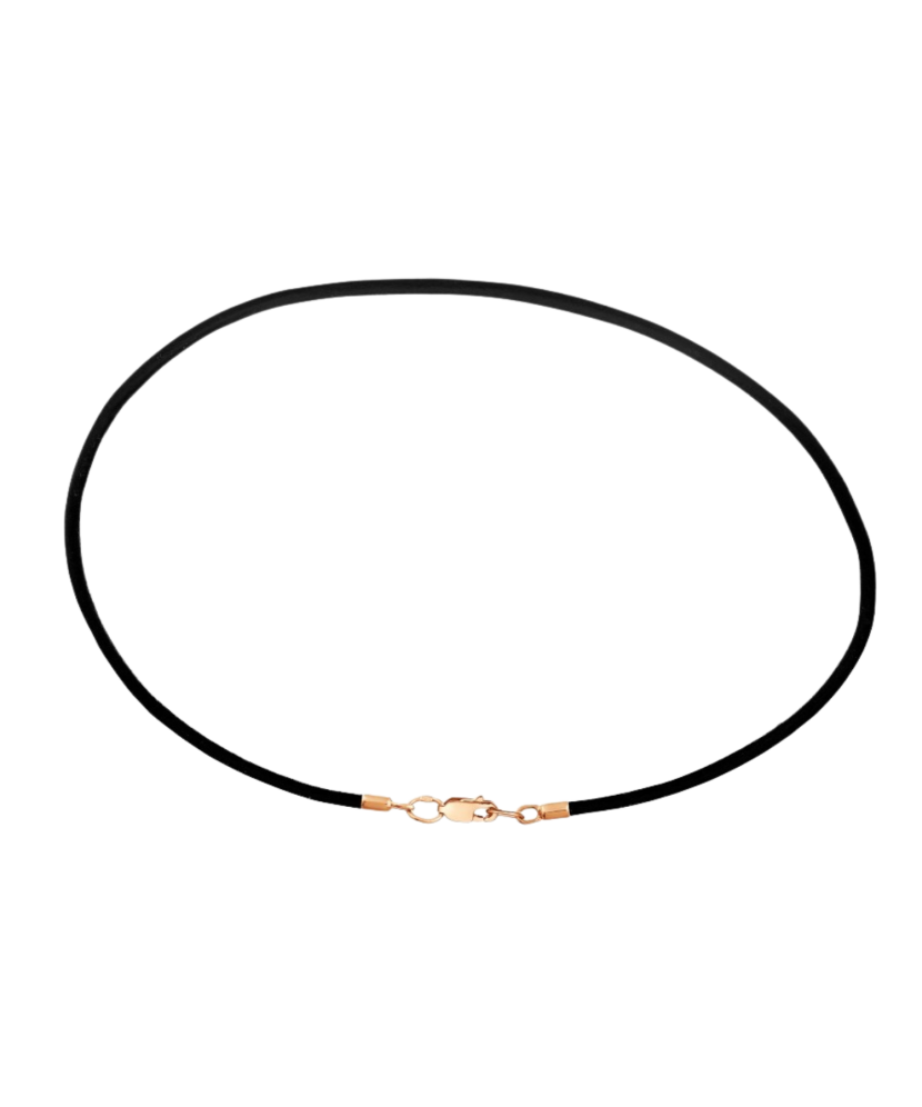 Rubber chain with gold