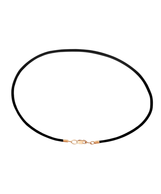 Rubber chain with gold