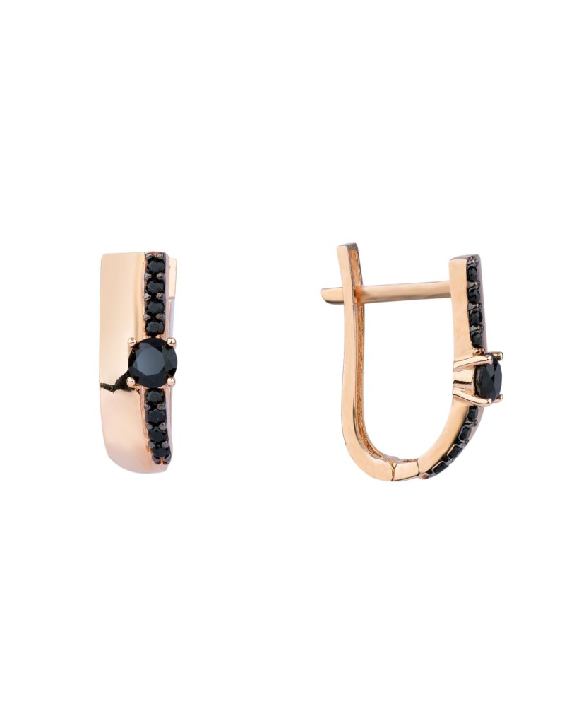 Auksiniai auskarai su cirkoniais  - Goldinga