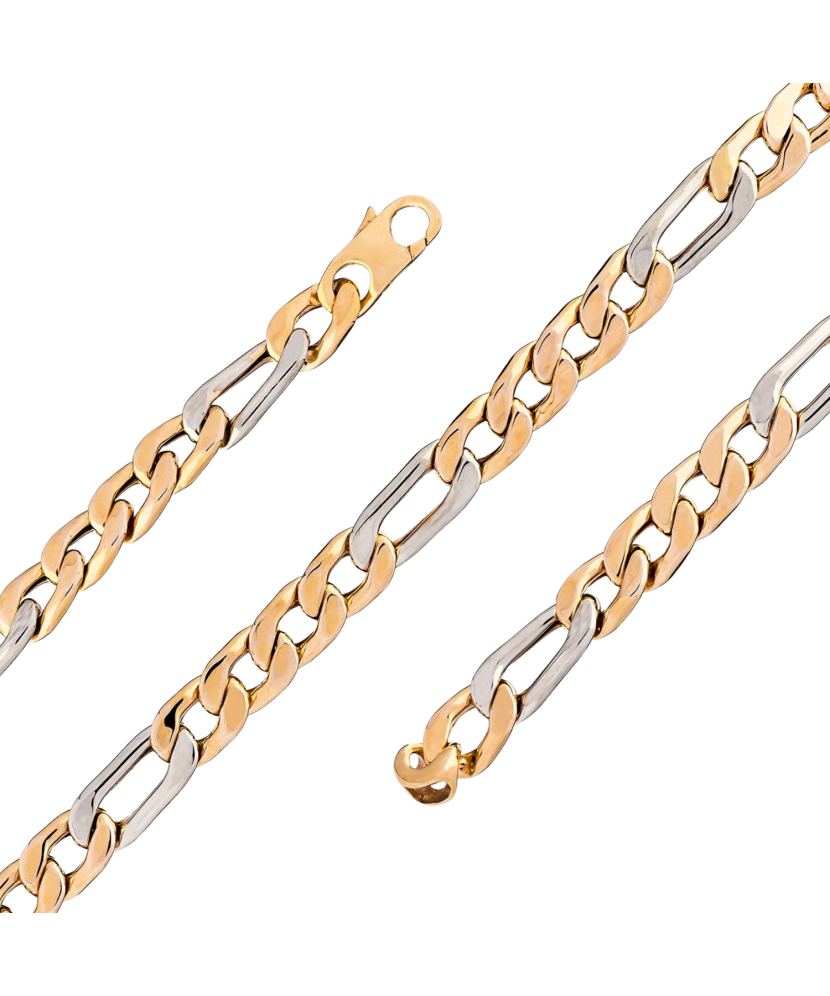Gold bracelet "Figaro" 7.5mm