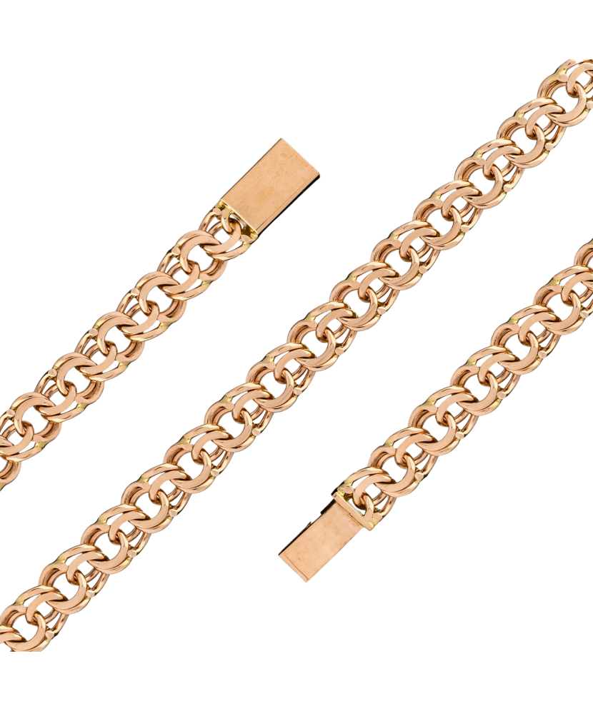Solid gold bracelet "Bismark" 8.7mm