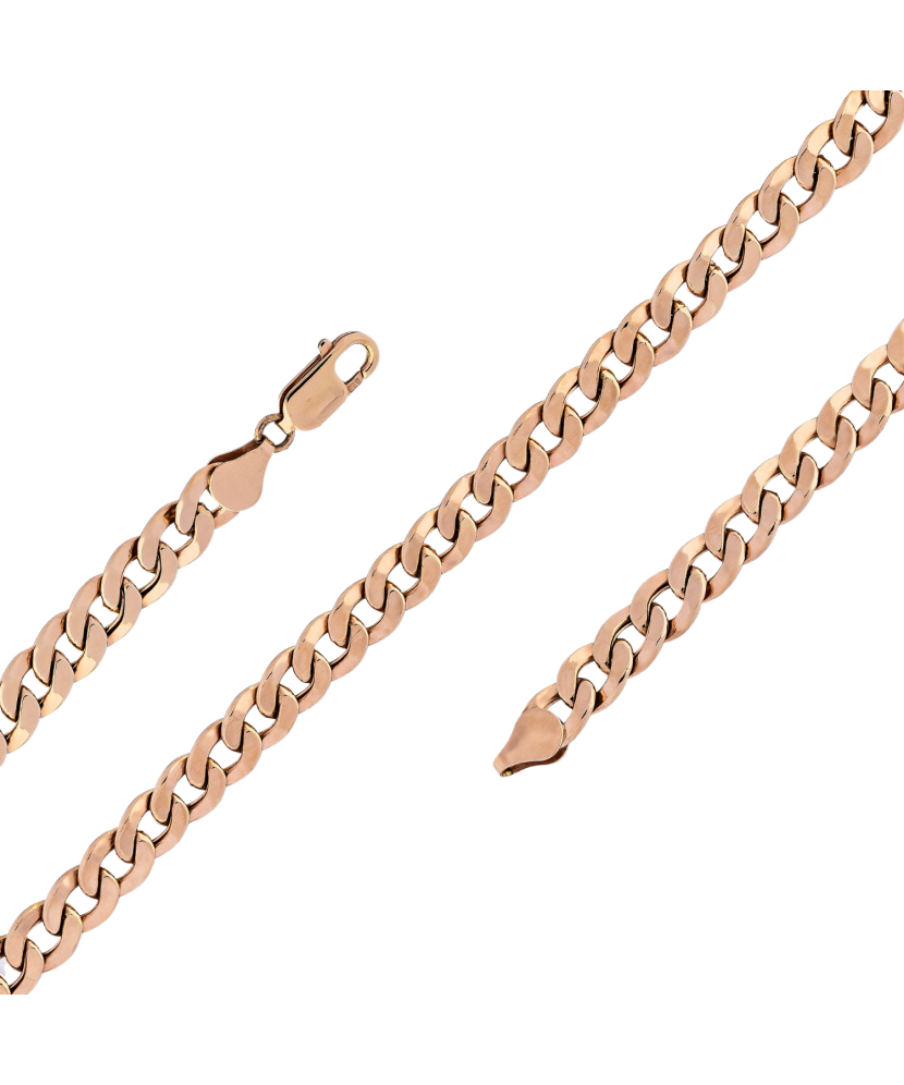 Gold bracelet "Curb" 8.3mm