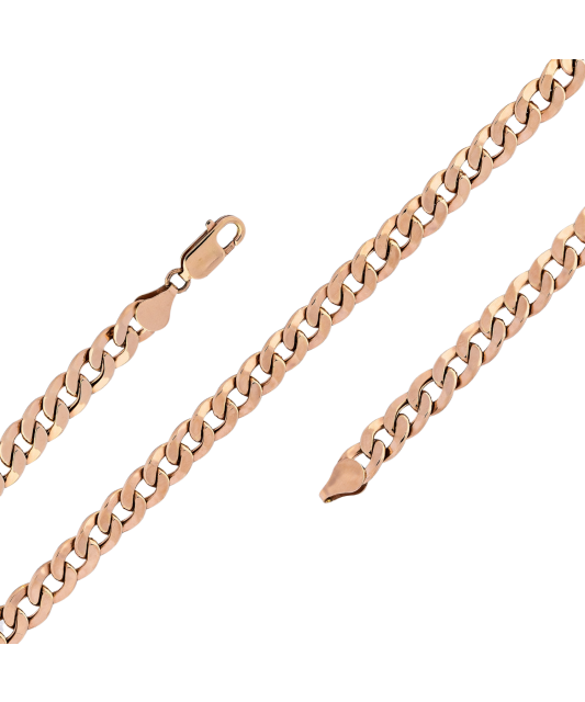 Gold bracelet "Curb" 8.3mm