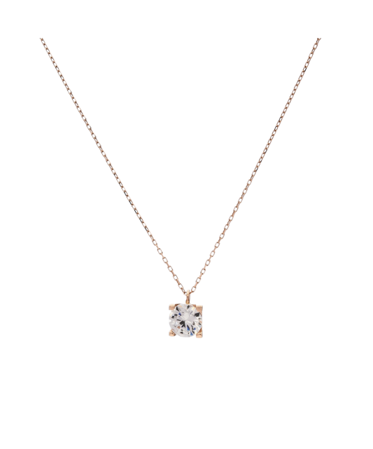 Gold chain with zirconium pendant