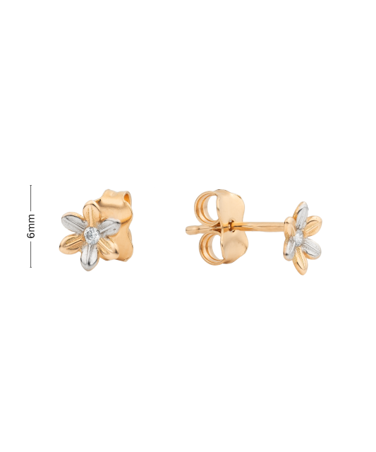 Gold earrings "flowers"