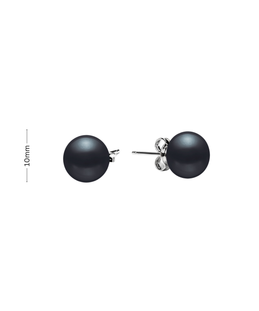 Sterling silver earrings with natural pearls