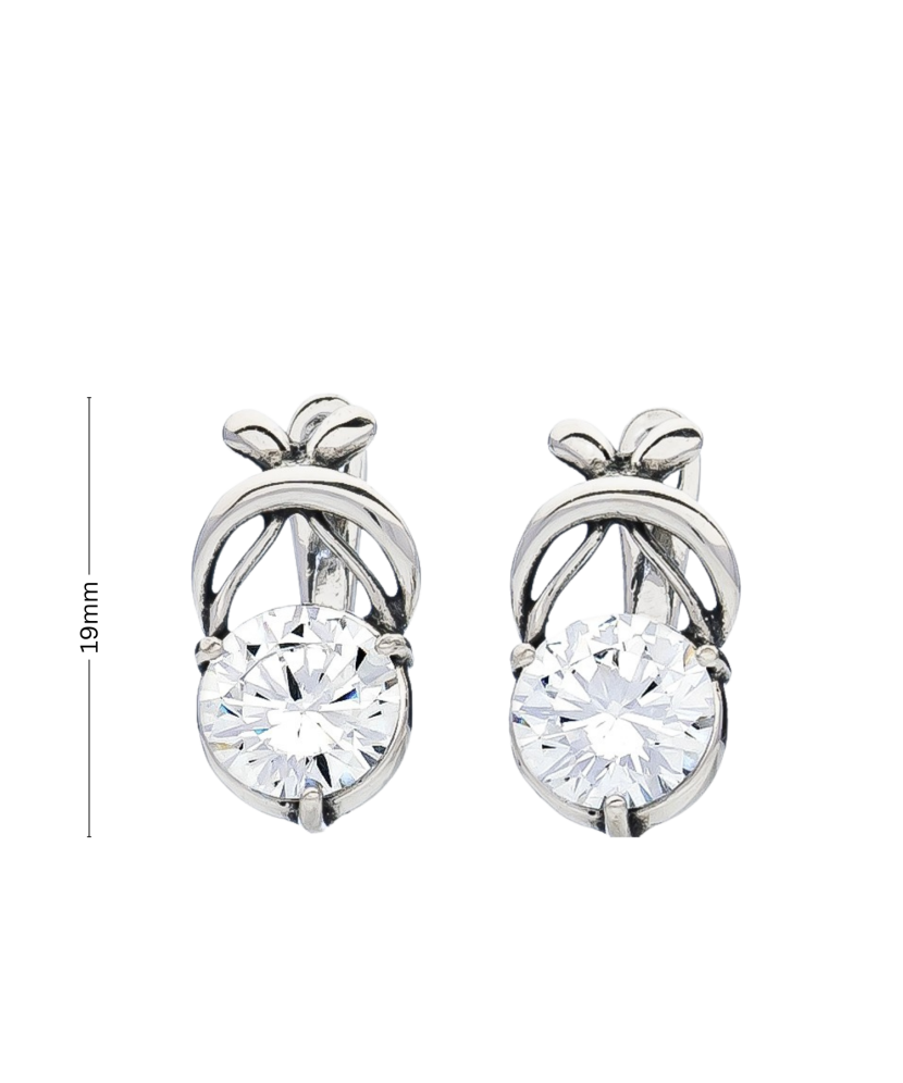 Sterling silver earrings with zirconium