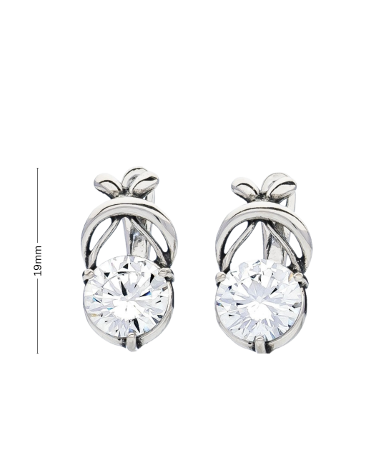 Sterling silver earrings with zirconium
