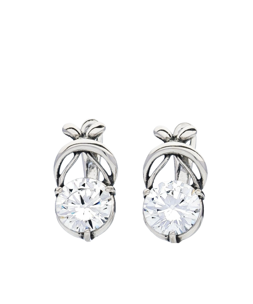 Sterling silver earrings with zirconium