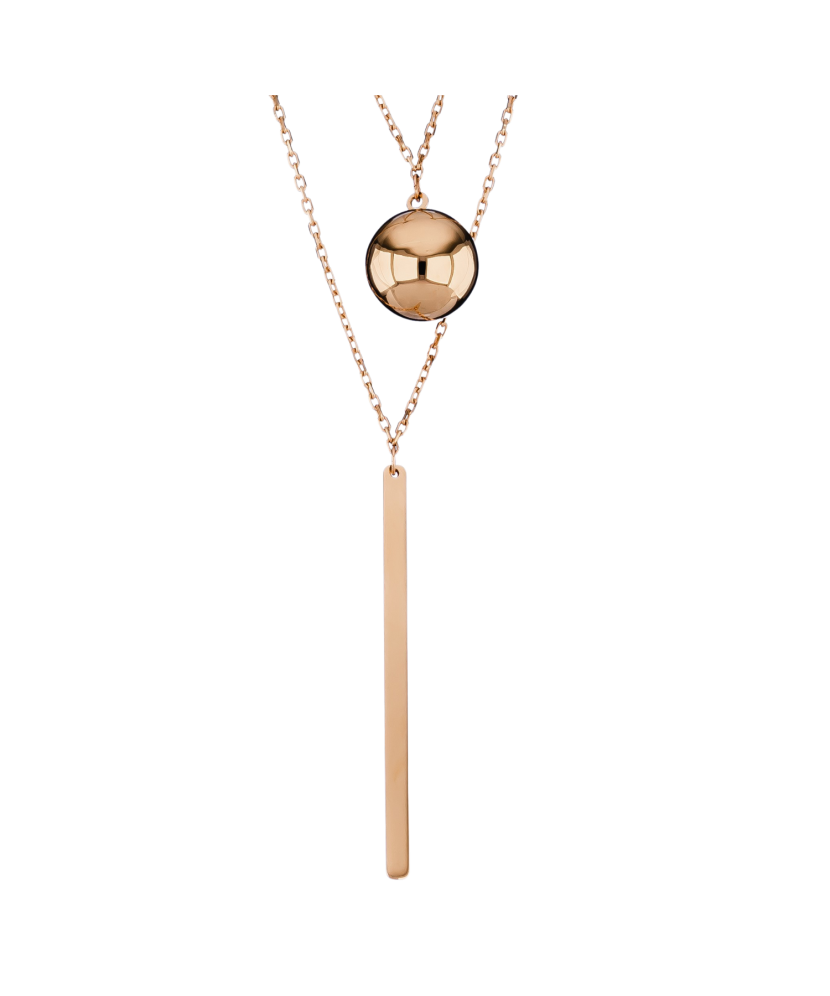 Double gold chain with pendants