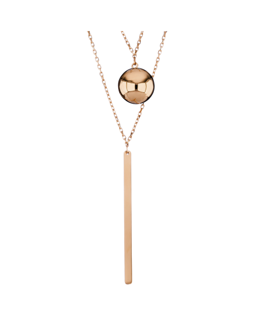 Double gold chain with pendants