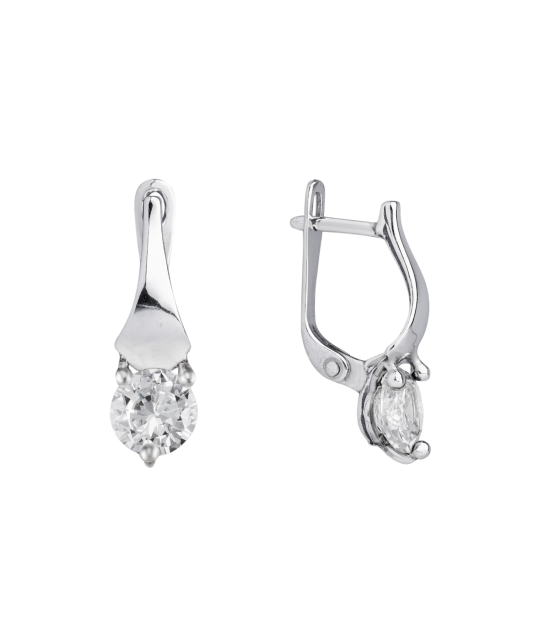 Sterling silver earrings with zirconium