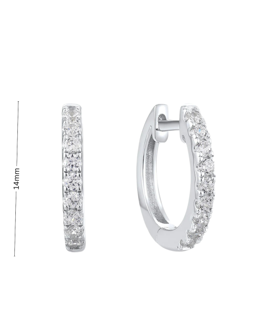 Hopeiset korvakorut zirkoneilla