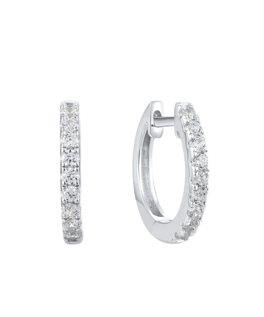 Hopeiset korvakorut zirkoneilla