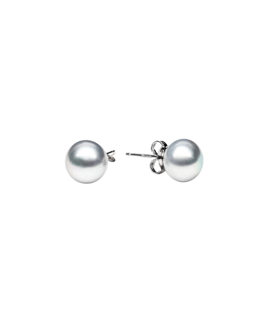 Sterling silver earrings with natural pearls
