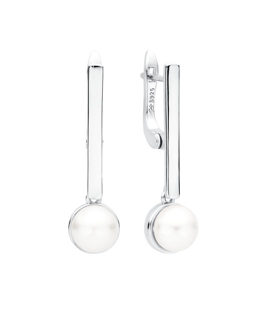 Sterling silver earrings with pearls