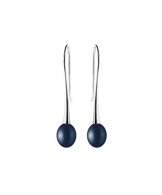 Sterling silver earrings with natural pearl