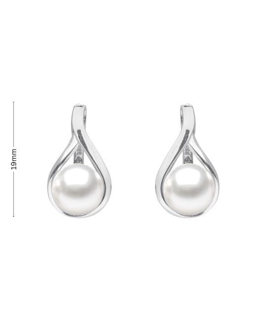Sterling silver earrings with pearls